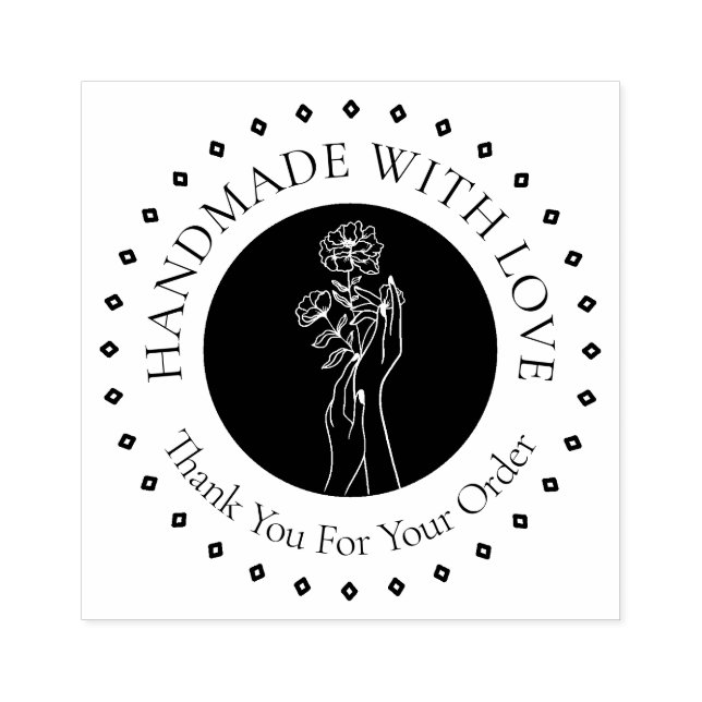 HandMade With Love Thank You Rubber Stamp (Imprint)