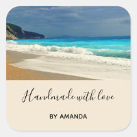Handmade with Love Turquoise Blue Sea Tropical