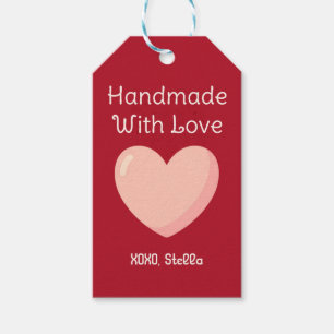 Handmade With Love Valentine Gift Tag