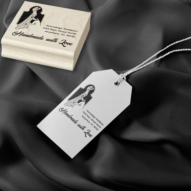 Handmade with Love Vintage Dressmaker Rubber Stamp (Creator Uploaded)