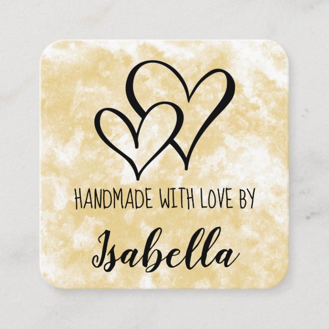 Handmade With Love Watercolor Card (Front)