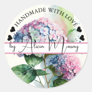 Handmade with Love   Watercolor Floral Stickers