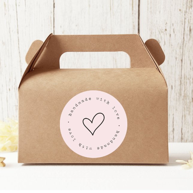 Handmade with Love with Heart Sticker | Custom  (Creator Uploaded)