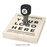 Create Your Own Modern Round Custom Business Logo Rubber Stamp | Zazzle