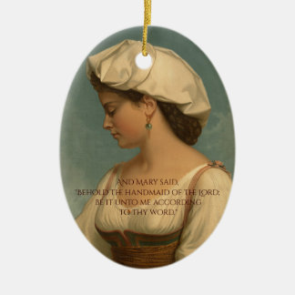 HANDMAID OF THE LORD CERAMIC TREE DECORATION