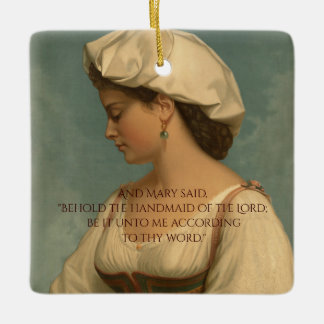 HANDMAID OF THE LORD CERAMIC TREE DECORATION