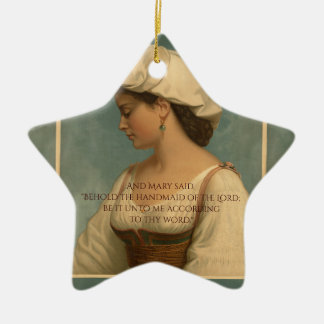 HANDMAID OF THE LORD CERAMIC TREE DECORATION