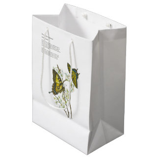 Handpainted butterfly gift bag