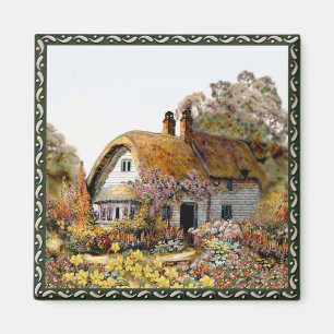 Handpainted Country Cottage Magnet