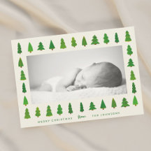 Handpainted evergreen tree Christmas photo