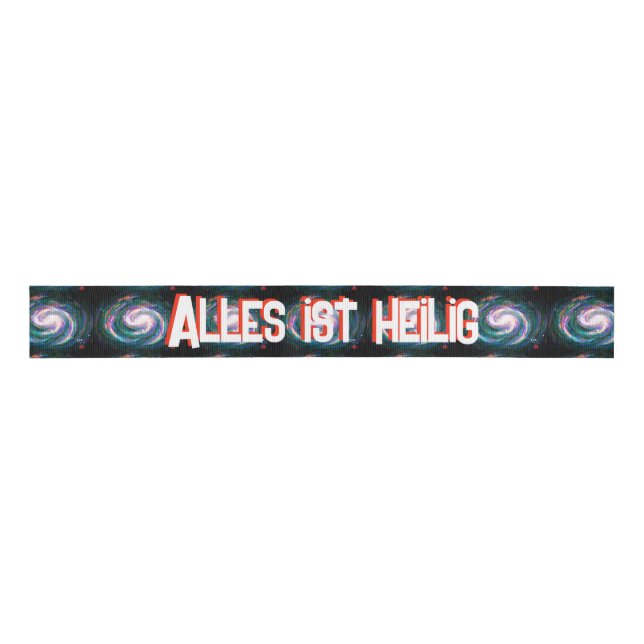 Handpainted Galaxy All Is Sacred Grosgrain Ribbon (Front)