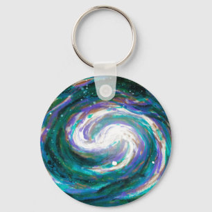 Handpainted Galaxy Key Ring