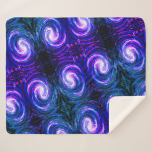 Handpainted Galaxy Sherpa Blanket