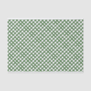 HANDPAINTED GINGHAM Green Mix w/Toile Tissue Paper