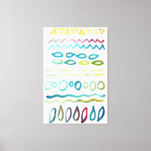 handpainted shapes canvas print