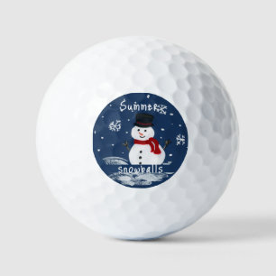 Handpainted Snowman SNOWBALLS Golf Balls