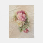 Handpainted Style Vintage Pink and White Roses