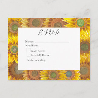 Handpainted Sunflowers R.S.V.P Postcard