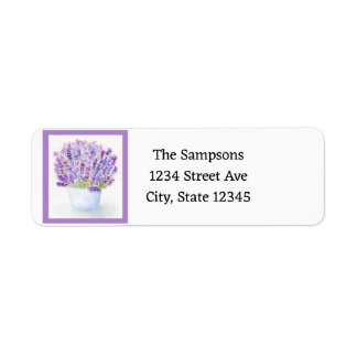 Handpainted Watercolor Lavender Floral 2 Return