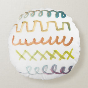 handpainted watercolor round cushion