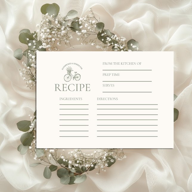 Handpicked Floral Bicycle Shower Enclosure Card (Creator Uploaded)