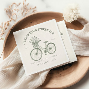Handpicked Floral Bicycle Shower Napkin
