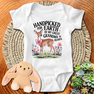 Handpicked for Earth By My Great Grandma in Heaven Baby Bodysuit