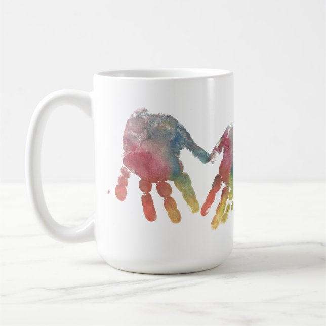Handprints Heart Cutest Toddler Baby Photo Coffee Mug (Left)