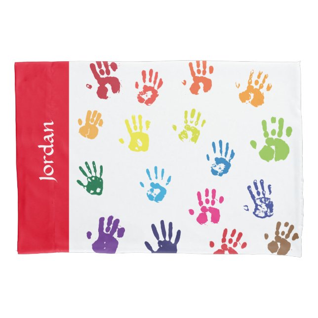Handprints Pillowcase (Front)