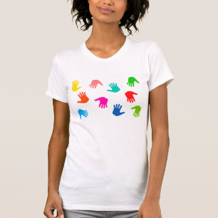 Handprints Womens T-Shirt