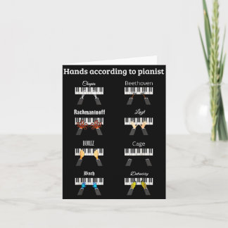 Hands According To Anists Ano Clical Music Instrum Card
