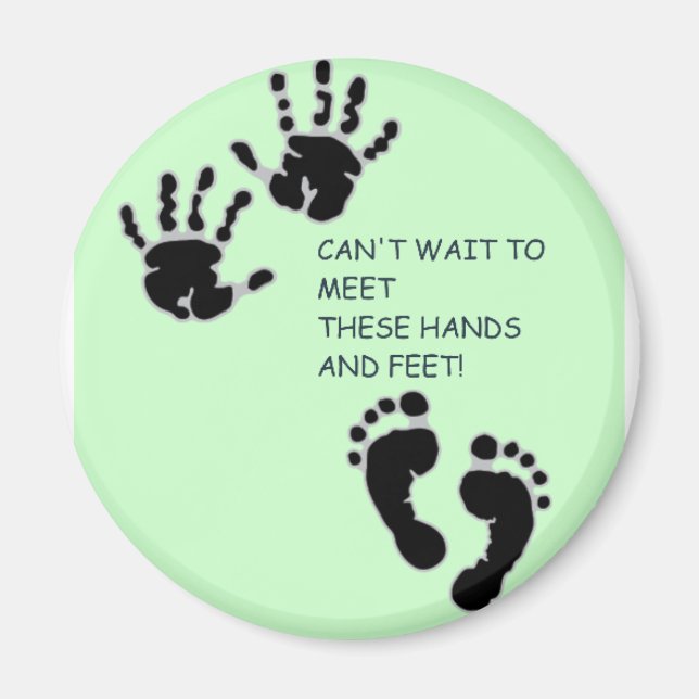Hands and Feet Green Magnet (Front)