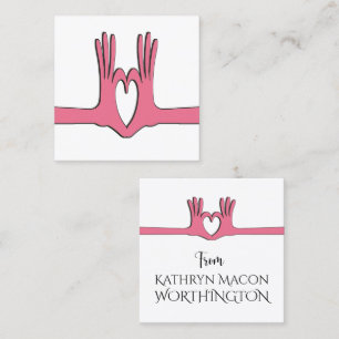 Hands and Heart Gift Enclosure Business Card