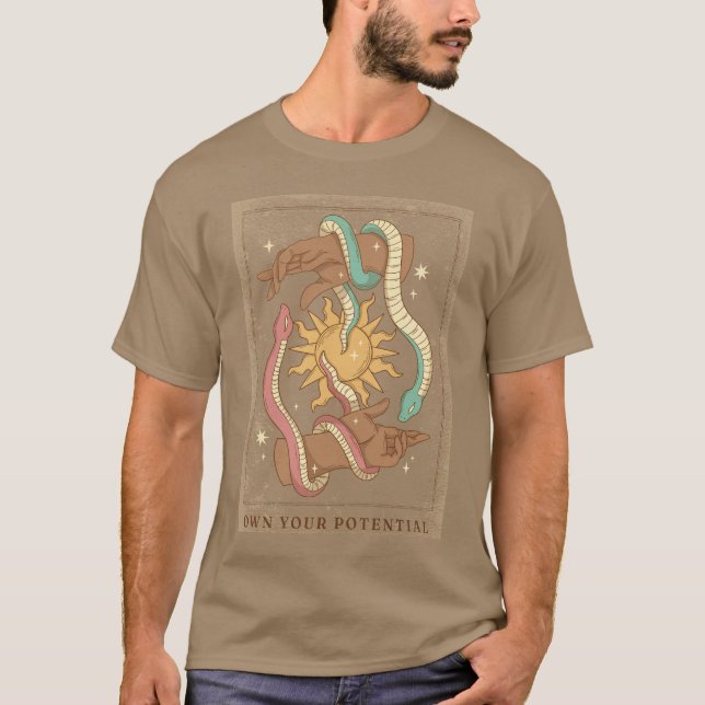 Hands and Snakes Occult Own Your Potential T-Shirt (Front)
