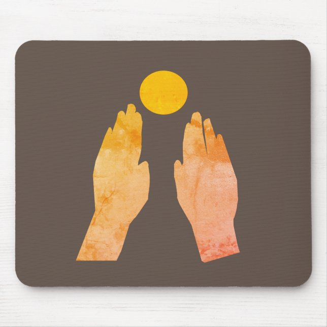Hands and sun mouse mat (Front)