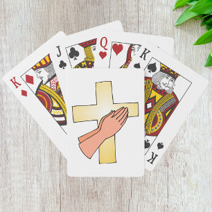 Hands At Cross Playing Cards