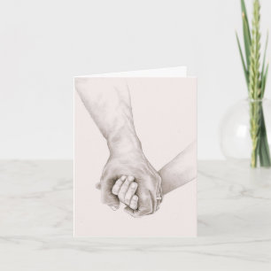 Hands Clasped in Love for Father's Day Card