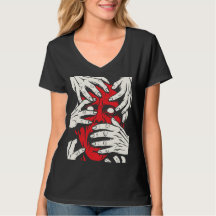 Hands Covering Face Horror Red Demon Art