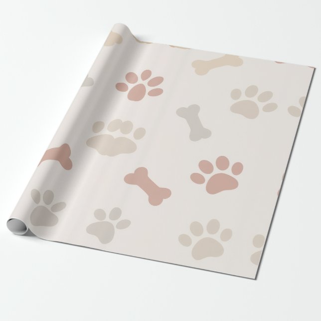 HAND'S DOG WRAPPING PAPER (Unrolled)