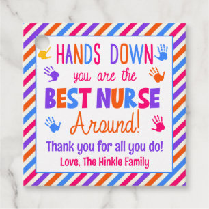Hands Down You are the Best Nurse Around Favour Tags