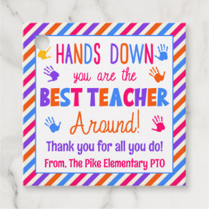 Hands Down You are the Best Teacher Around Favour Tags