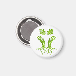 Hands family tree roots love Appreciation Artwork Magnet
