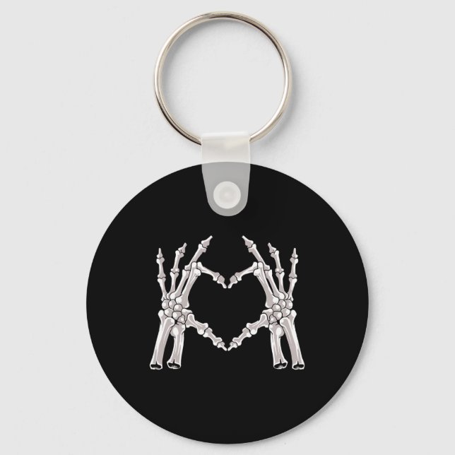 Hands Form A Heart  Key Ring (Front)