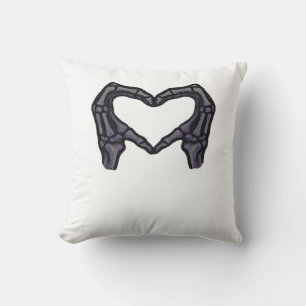 Hands Forming Skeleton Heart Hands Minimal Touch Cushion