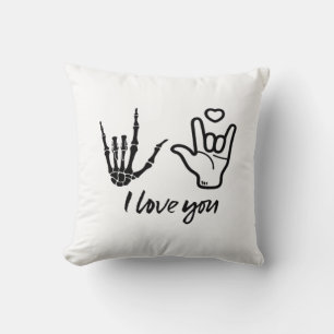 Hands Forming Skeleton Heart Hands Minimal Touch Cushion
