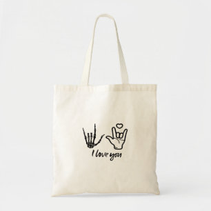 Hands Forming - Skeleton Heart Hands  Tote Bag