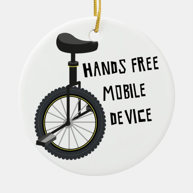 Hands Free Mobile Device Ceramic Tree Decoration (Front)