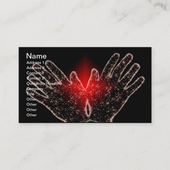 HANDS+gifts Business Card (Front)