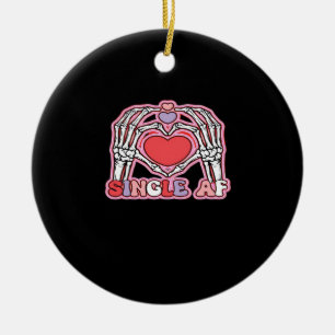 Hands Halloween Classic – Spooky Skeleton Design Ceramic Tree Decoration