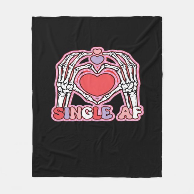 Hands Halloween Classic – Spooky Skeleton Design Fleece Blanket (Front)